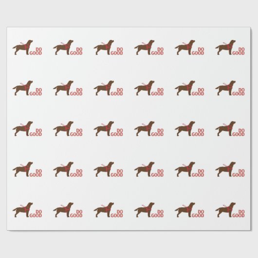 Doe goed - Service Dog - Chocolate Lab Cadeaupapier (Vlak)