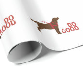 Doe goed - Service Dog - Chocolate Lab Cadeaupapier (Rol Hoek)