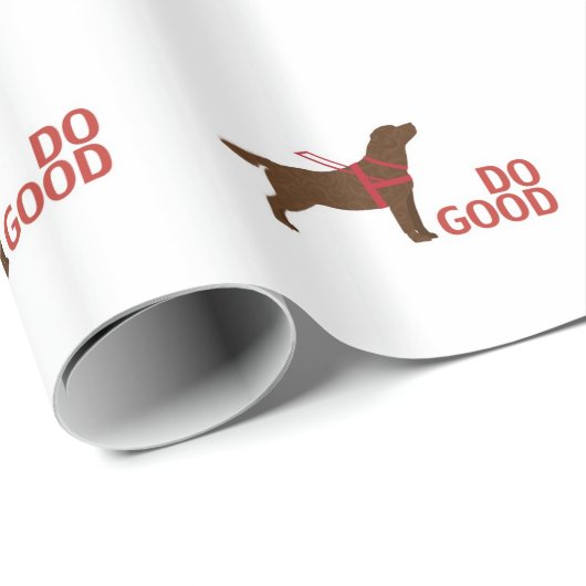 Doe goed - Service Dog - Chocolate Lab Cadeaupapier (Rol Hoek)