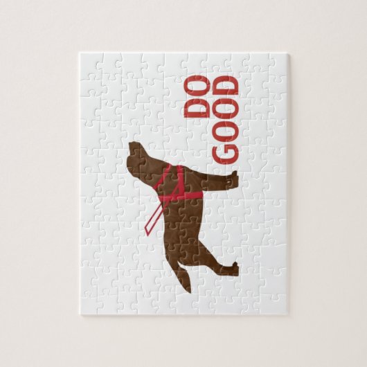 Doe goed - Service Dog - Chocolate Lab Legpuzzel (Verticaal)
