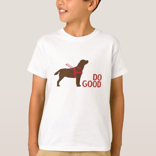 Doe goed - Service Dog - Chocolate Lab T-shirt (Voorkant)