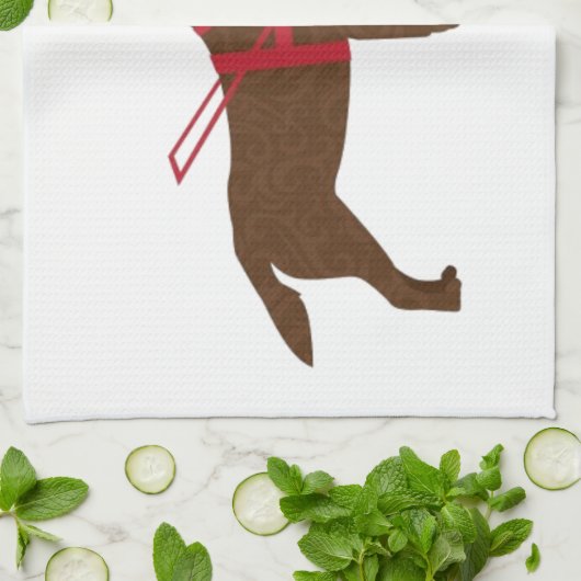 Doe goed - Service Dog - Chocolate Lab Theedoek (Gevouwen)