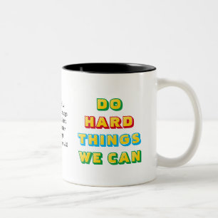 DOE HARD THINGS Custom Phil 4v13 Christelijk Tweekleurige Koffiemok