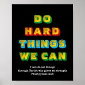 DOE HARDE DINGEN DIE WE KUNNEN | MOTIVATIE CHRISTE POSTER (Voorkant)