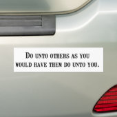 Doe het aan anderen... bumpersticker (Op auto)