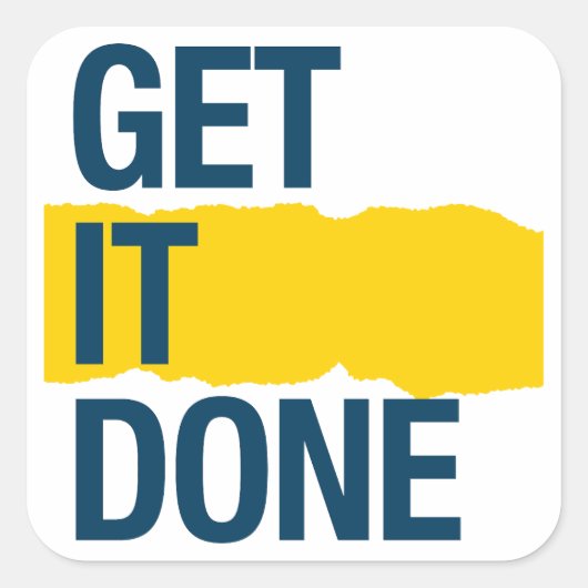 Doe het af vierkante sticker (Voorkant)