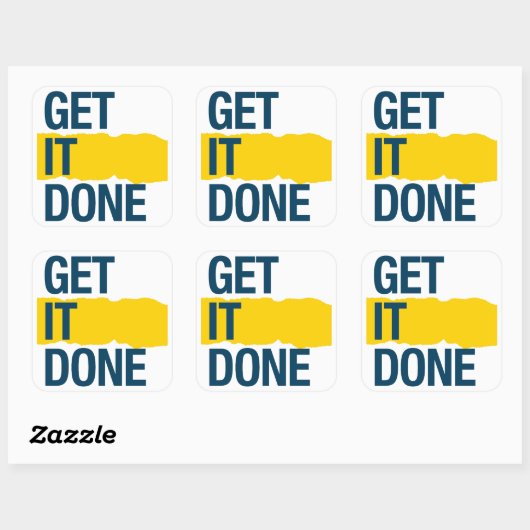 Doe het af vierkante sticker (Vel)