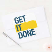 Doe het af vierkante sticker (Envelop)