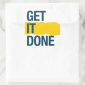 Doe het af vierkante sticker (Tas)