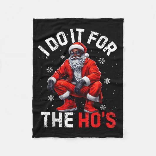 Doe Het Afrikaans-Amerikaanse Kerstmis Afro Het Fleece Deken (Voorkant)