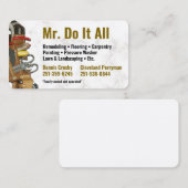 Doe het allemaal klusjesman Visitekaartje familie (Voorkant / Achterkant)