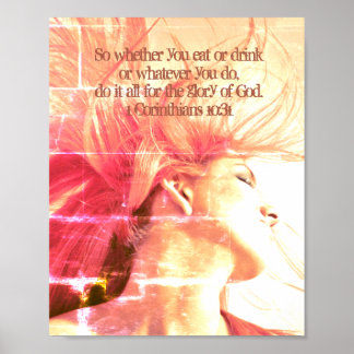 Doe het allemaal voor de glorie van God. 1 Corinth Poster