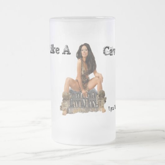 Doe het als een CaveMan! Beer Stein Matglas Bierpul (Center)