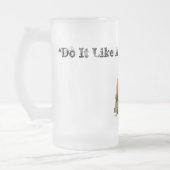 Doe het als een CaveMan! Beer Stein Matglas Bierpul (Links)