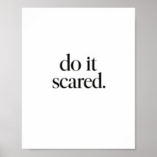 Doe het angstig - minimalistisch Motivatie Poster