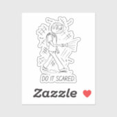 Doe het angstig - Sticker (Vel)