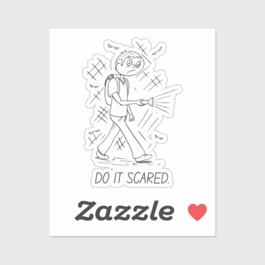 Doe het angstig - Sticker (Vel)