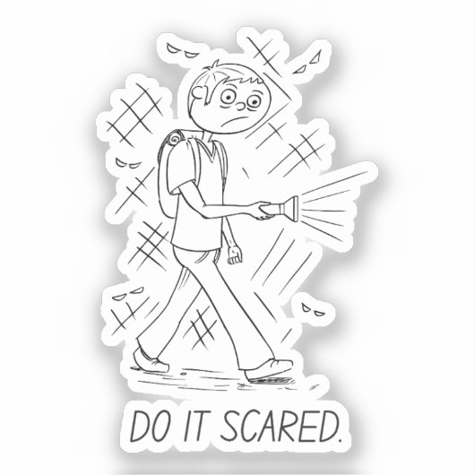 Doe het angstig - Sticker (Voorkant)