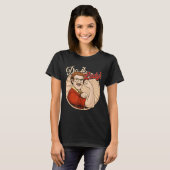 Doe Het, Dame Grappige Retro Aanmoedigings T-Shirt (Voorkant volledig)