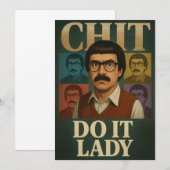 Doe Het Dame Meme – Grappige Retro Citaat Design Kaart (Voorkant / Achterkant)