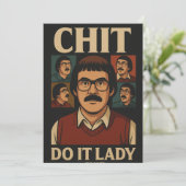 Doe het Dames Meme – Grappig Retro Citaat Design Kaart (Staand voorkant)