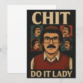 Doe het Dames Meme – Grappig Retro Citaat Design Kaart (Voorkant / Achterkant)