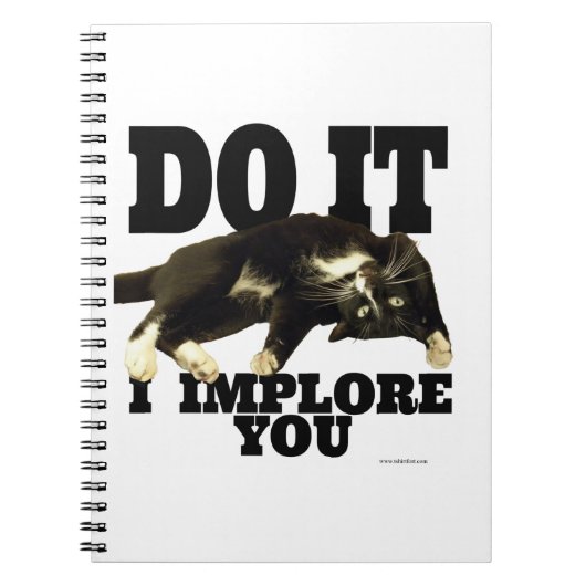 Doe het de Fotomotivatie van Tuxedo Cat Notitieboek (Voorkant)