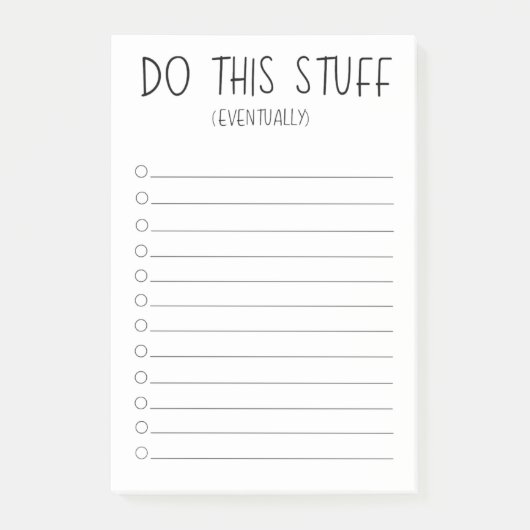 Doe Het Eventjes Later Post-it® Notes (Voorkant)