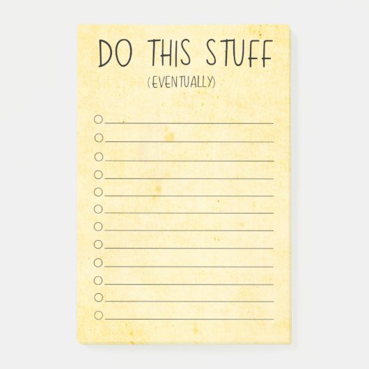 Doe Het Eventjes Later Post-it® Notes (Voorkant)