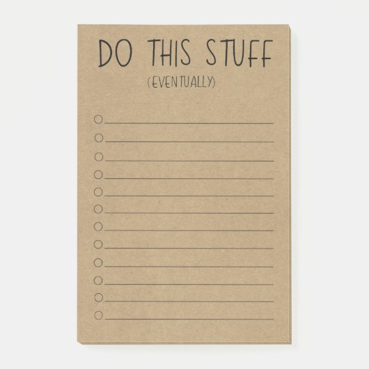 Doe Het Eventjes Later Post-it® Notes (Voorkant)