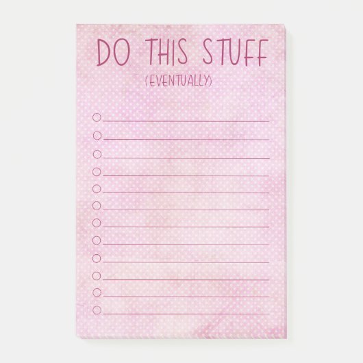 Doe Het Eventjes Later Post-it® Notes (Voorkant)
