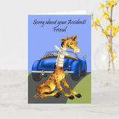 Doe het goed, auto-ongeluk voor vriend kaart (Gele Bloem)