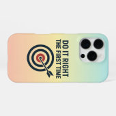 Doe het goed de eerste keer Zero Defects Doel iPhone Hoesje (Achterkant horizontaal)