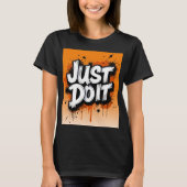 Doe Het Graffiti-Typografie Grafische T-Shirt (Voorkant)