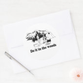 DOE HET IN DE BOS 3 RONDE STICKER (Envelop)