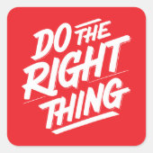 Doe het juiste 1 vierkante sticker (Voorkant)