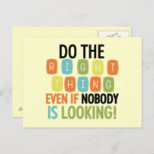 Doe het juiste briefkaart (Voorkant / Achterkant)