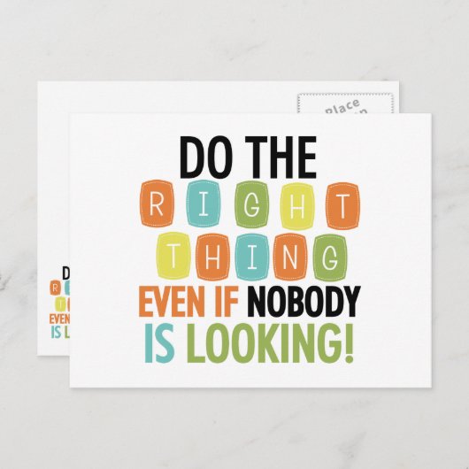 Doe het juiste briefkaart (Voorkant / Achterkant)