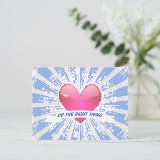 Doe het juiste ding briefkaart (Staand voorkant)