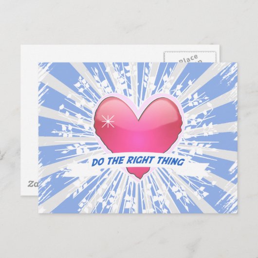 Doe het juiste ding briefkaart (Voorkant / Achterkant)