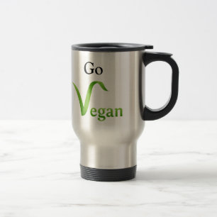 Doe het juiste ding! Go Vegan Silver Travel Mug Reisbeker