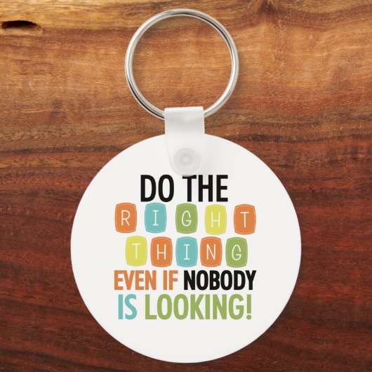 Doe het juiste sleutelhanger (Voorkant)