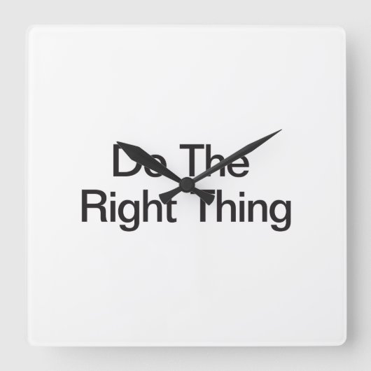 Doe het juiste vierkante klok (Voorkant)