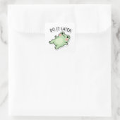Doe het later kikker sticker Schattige luie kikker (Tas)