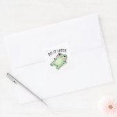 Doe het later kikker sticker Schattige luie kikker (Envelop)