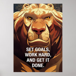 Doe het maar met Lion Motivatie offertes Poster