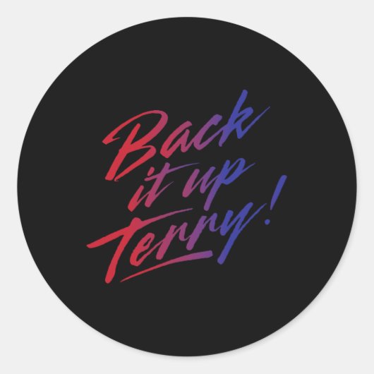Doe het maar Terry! 4Th Of July Ronde Sticker (Voorkant)