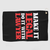Doe het met de advocaat golfhanddoek (Horizontaal)