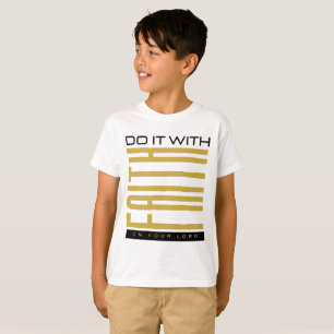 Doe het met Faith Bijbels Jongen T-shirt
