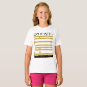 Doe het met Faith Bijbels Meisje T-shirt (Voorkant volledig)